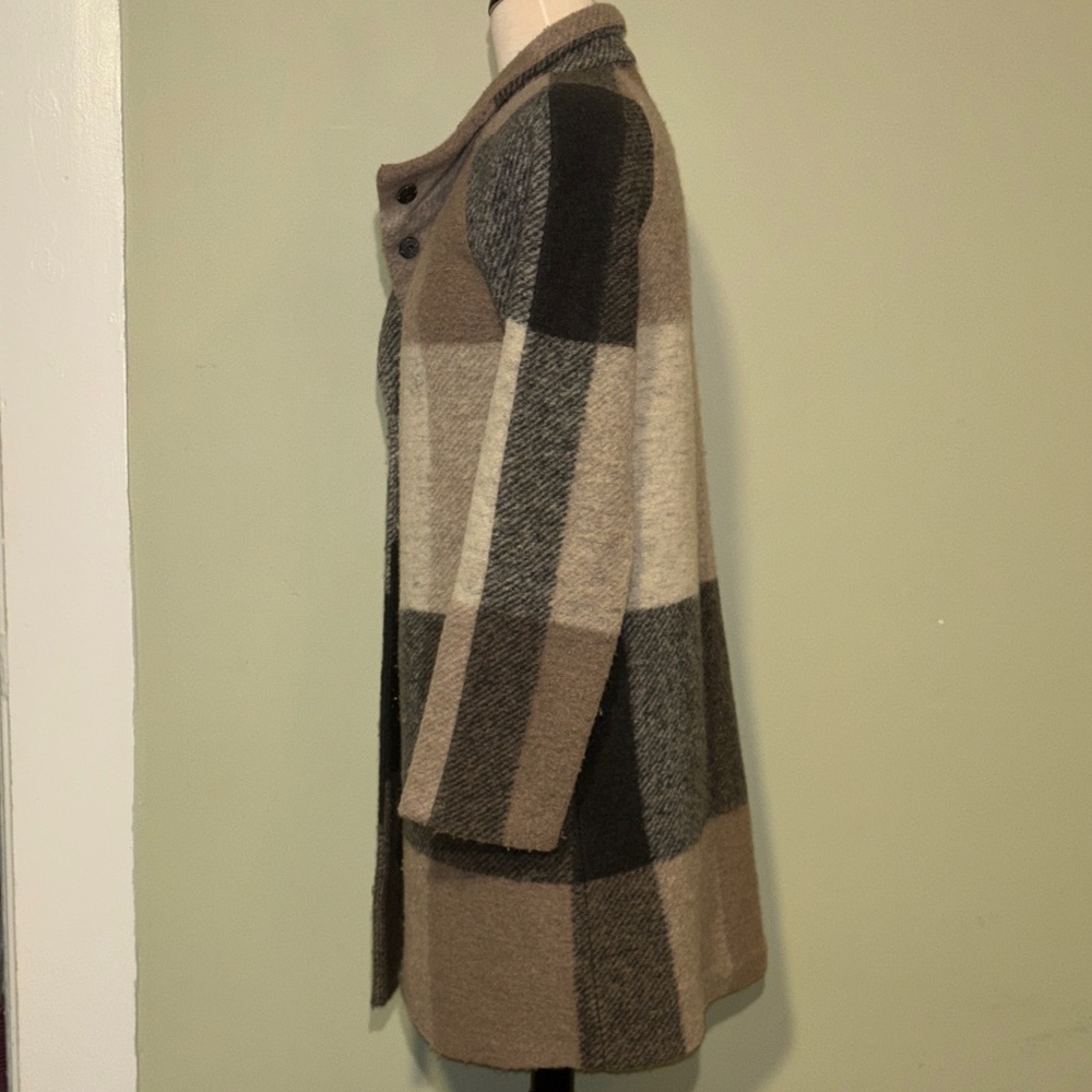 MERCER & MADISON Chic Plaid Wool Blend Jacket in Women’s size small - Picture 4 of 11